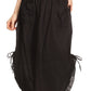 Sakkas Coco Long Cotton Ruffle Skirt with Pockets and Elastic Waistband