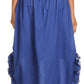 Sakkas Coco Long Cotton Ruffle Skirt with Pockets and Elastic Waistband