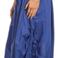 Sakkas Coco Long Cotton Ruffle Skirt with Pockets and Elastic Waistband