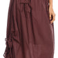 Sakkas Coco Long Cotton Ruffle Skirt with Pockets and Elastic Waistband
