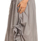 Sakkas Coco Long Cotton Ruffle Skirt with Pockets and Elastic Waistband
