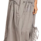 Sakkas Coco Long Cotton Ruffle Skirt with Pockets and Elastic Waistband