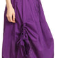 Sakkas Coco Long Cotton Ruffle Skirt with Pockets and Elastic Waistband