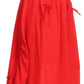 Sakkas Coco Long Cotton Ruffle Skirt with Pockets and Elastic Waistband