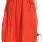 Sakkas Coco Long Cotton Ruffle Skirt with Pockets and Elastic Waistband