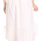 Sakkas Coco Long Cotton Ruffle Skirt with Pockets and Elastic Waistband