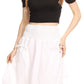 Sakkas Coco Long Cotton Ruffle Skirt with Pockets and Elastic Waistband