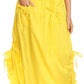 Sakkas Coco Long Cotton Ruffle Skirt with Pockets and Elastic Waistband