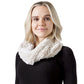 Two Tone Fuzzy Fur Infinity Scarf