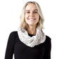 Two Tone Fuzzy Fur Infinity Scarf