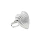 Stainless Steel Ribbed Heart Adjustable Ring