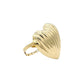 Stainless Steel Ribbed Heart Adjustable Ring