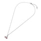 Stainless Steel Stone Paved Cherry Pendant Necklace