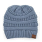 C.C CRISS CROSS PONYTAIL KNIT BEANIE