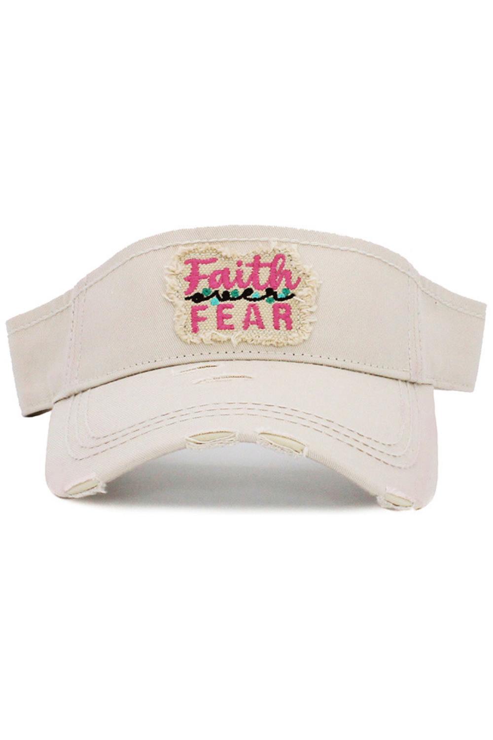 GORRA VISERA VINTAGE "FE EN VEZ DE MIEDO"