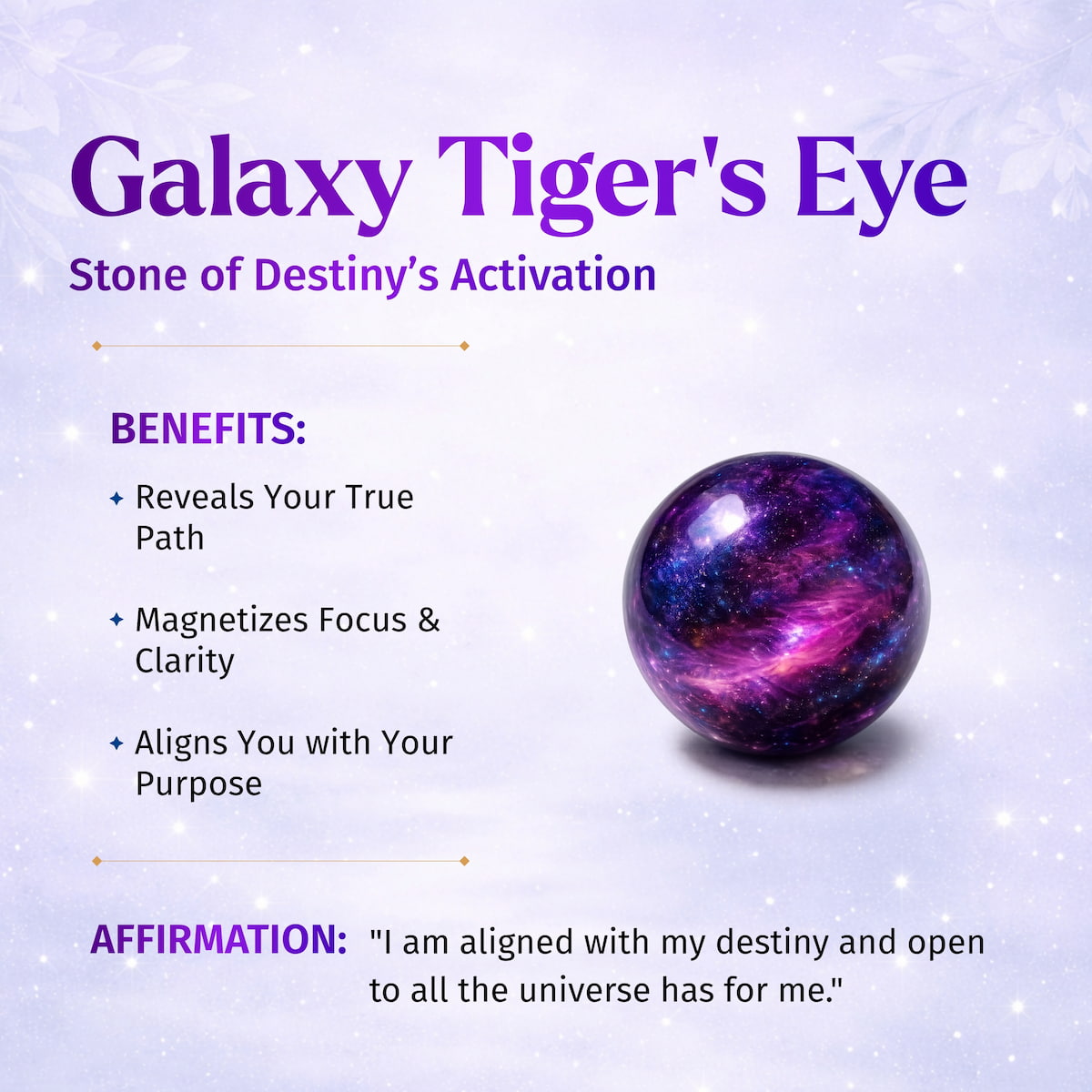Activador del Destino - Pulsera Ojo de Tigre de Toda la Galaxia | 6mm