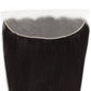 Frontal de cabello humano liso brasileño de 13x4 con encaje transparente
