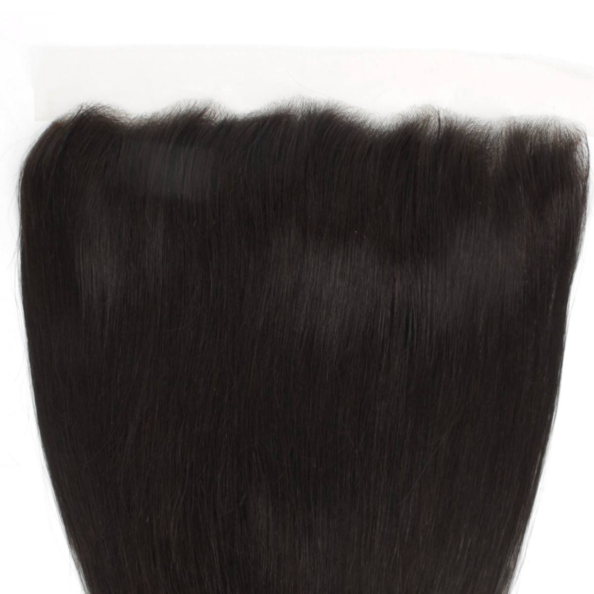 Frontal de cabello humano liso brasileño de 13x4 con encaje transparente