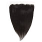 Frontal de cabello humano liso brasileño de 13x4 con encaje transparente