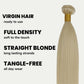 Extensiones de cabello 100% natural, liso y rubio