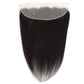 Frontal de cabello humano liso brasileño de 13x4 con encaje transparente