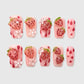 Uñas postizas de fresa