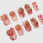 Uñas postizas de fresa