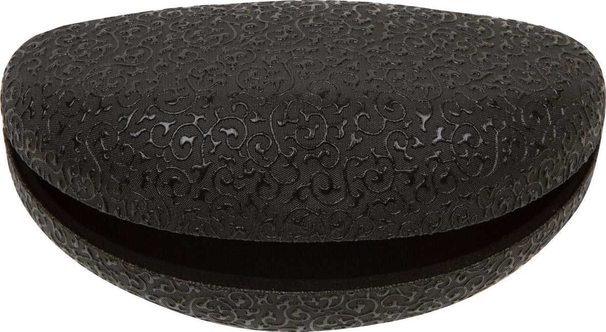 Sakkas Large Clamshell Filigree Embossed Hard Sunglasses Case