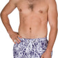 Sakkas Mens Short Marco Aloha Print Printed Skate Surf Board Short / Swim Trunks