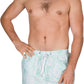 Sakkas Mens Short Marco Aloha Print Printed Skate Surf Board Short / Swim Trunks