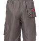 Men's Contrast Striped Solid Color Swim Trunks for Surfing and Skating by Sakkas