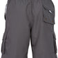 Men's Contrast Striped Solid Color Swim Trunks for Surfing and Skating by Sakkas