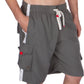 Men's Contrast Striped Solid Color Swim Trunks for Surfing and Skating by Sakkas