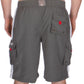Men's Contrast Striped Solid Color Swim Trunks for Surfing and Skating by Sakkas
