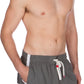 Men's Contrast Striped Solid Color Swim Trunks for Surfing and Skating by Sakkas