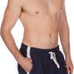 Men's Contrast Striped Solid Color Swim Trunks for Surfing and Skating by Sakkas