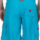 Men's Contrast Striped Solid Color Swim Trunks for Surfing and Skating by Sakkas