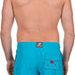 Men's Contrast Striped Solid Color Swim Trunks for Surfing and Skating by Sakkas