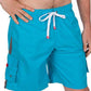 Men's Contrast Striped Solid Color Swim Trunks for Surfing and Skating by Sakkas
