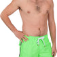 Men's Contrast Striped Solid Color Swim Trunks for Surfing and Skating by Sakkas