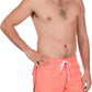Men's Contrast Striped Solid Color Swim Trunks for Surfing and Skating by Sakkas