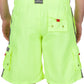 Men's Contrast Striped Solid Color Swim Trunks for Surfing and Skating by Sakkas