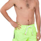 Men's Contrast Striped Solid Color Swim Trunks for Surfing and Skating by Sakkas
