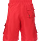 Men's Contrast Striped Solid Color Swim Trunks for Surfing and Skating by Sakkas