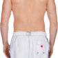 Men's Contrast Striped Solid Color Swim Trunks for Surfing and Skating by Sakkas