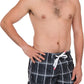 Sakkas Jaxon Plaid Stretch Waistband No Wet Swim Trunk/ Boardshorts