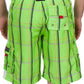 Sakkas Jaxon Plaid Stretch Waistband No Wet Swim Trunk/ Boardshorts