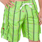 Sakkas Jaxon Plaid Stretch Waistband No Wet Swim Trunk/ Boardshorts