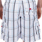 Sakkas Jaxon Plaid Stretch Waistband No Wet Swim Trunk/ Boardshorts