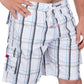 Sakkas Jaxon Plaid Stretch Waistband No Wet Swim Trunk/ Boardshorts